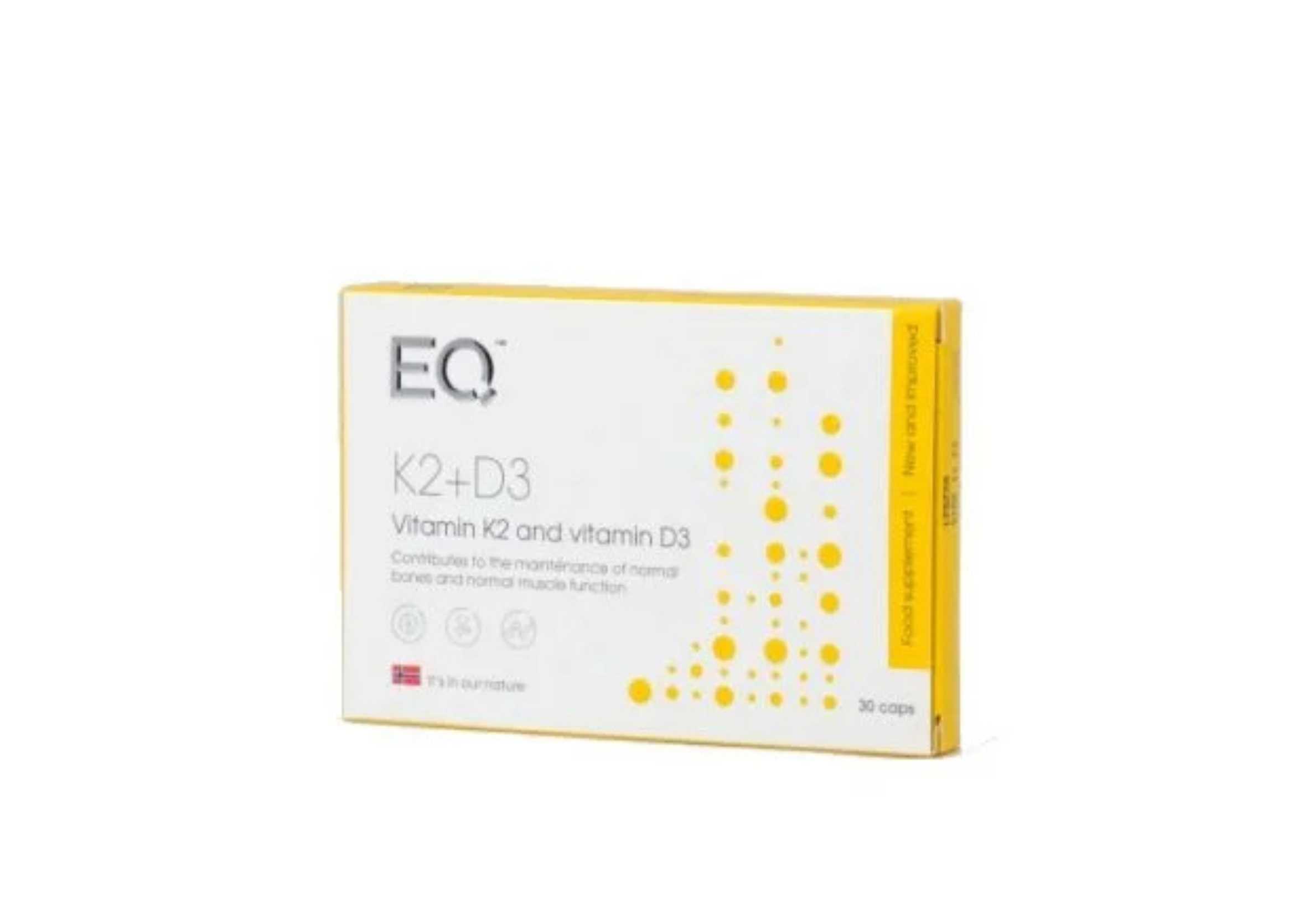 EQ supplement Vitamine D3 + K2 – ondersteuning voor botten, spieren en immuunsysteem